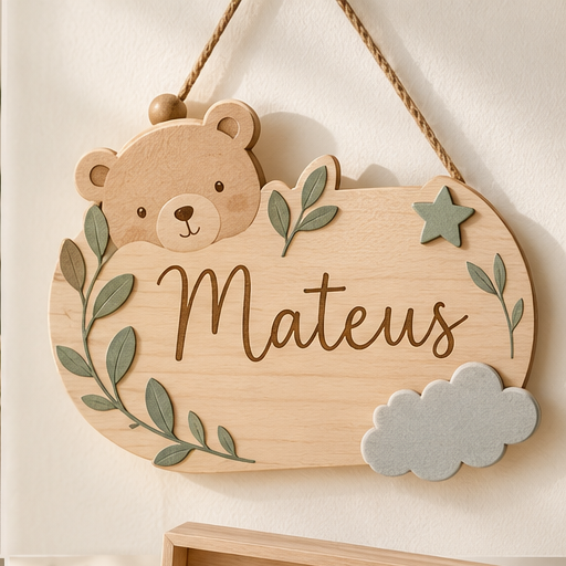 Placa de porta para quarto